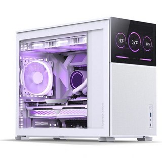 JONSBO D31 MESH SC 흰색 마이크로 컴퓨터 케이스(스크린 포함) M-ATX/ITX 메인보드/RTX 4090(335-400mm) GPU 360/280AIO 지원 전원, 하얀색, 1개