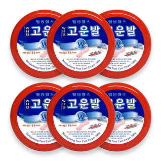 웰빙고운발 WHB 각질케어 보습 풋크림 레드케이스, 1개입, 6개, 100g