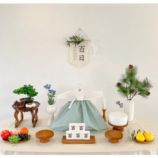 셀프 돌상차림 백일상차림 돌상 백일상대여 상차림세트(옵션포함가격), 남아, 초록소나무, 돌상