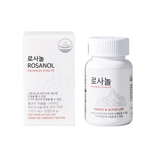 로사놀 스트레스 피로 개선 & 지구력 영양제 1200mg, 1개, 30정