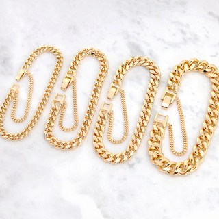 18k골드 금도금 커브체인 남녀공용 패션 여자 남자팔찌 bracelet