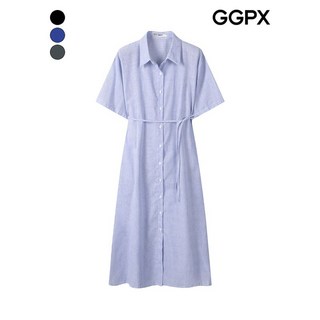 GGPX 카라넥 버튼 프런트 스트랩 원피스 GP4OP090F