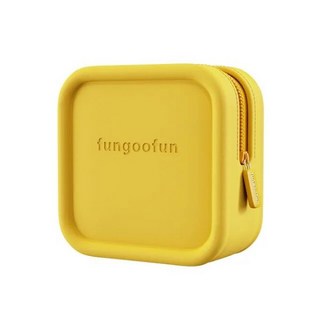 노트북가방 17 16 15인치 Fungoofun 여행용 휴대용 화장품 보관 가방 컴퓨터 액세서리 충전기 케이블 정리, Square-Yellow, 1개