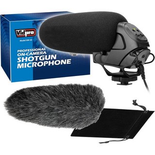 카메라 마이크 캠코더 비디오 촬영용 VidPro XM 50 프로페셔널 온카메라 콘덴서 샷건 DSLR 스마트폰 및 녹음 인터뷰 제작 라이브 컨퍼런스 스튜디오용 컴퓨터
