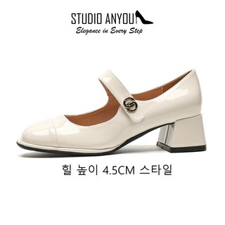 ANYOU 메리 제인 슈즈 클래식 베이직 하이힐 착용감이 편안합니다.