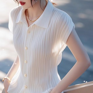 RCLET 고급 여성 카라넥 반팔 셔츠