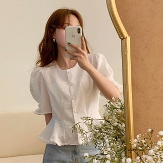 메이킹유 WA6410엘로페플럼블라우스