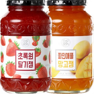 달콤새콤 초록원 딸기잼 1kg + 파인애플망고잼 1kg, 총 2kg, 1팩 파인애플잼