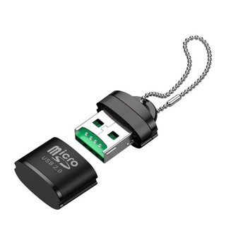 USB 마이크로 SD/TF 카드 리더기 2.0 미니 휴대 전화 메모리 노트북 액세서리 고속 어댑터, [02] Black, 1개