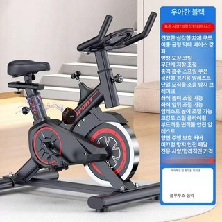 스피닝 실내 자전거 스핀바이크 운동기구 가정용, 기본 색상, l급-스테인리스 C