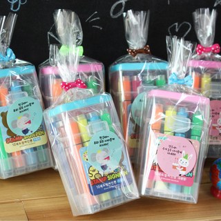 날쌘거북이 정품!! 12색 스탬프 싸인펜 어린이집 유치원 생일선물 답례품 [투명포장지 리본끈완포장+스티커2종 증정], 12색 스탬프 싸인펜[리본끈 완포장+스티커2종 ], 1개