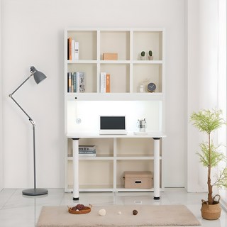 동서가구 LED 1200 정면 책상 책장 세트