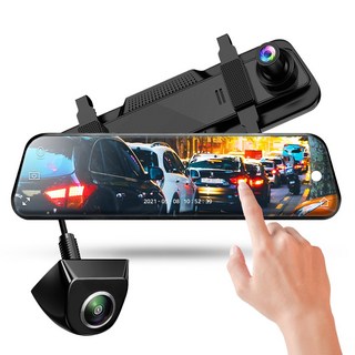 QHD 12인치 룸미러 블랙박스 2채널 풀터치 순정 카메라, 15M(SUV/RV/1.5톤 이하)