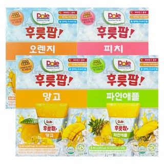 Dole 돌 후룻팝 4종 혼합 32팩 (오렌지8팩+망고8팩+파인애플8팩+피치8팩) / 얼려먹는 디저트