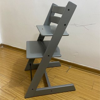 유아하이체어 베이비체어 어린이식탁의자 원목 이유식 트립트랩, 갈색