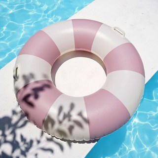 디어스윔 모던 원형 물놀이튜브, 대형 크림핑크 110cm, 1개, 크림핑크