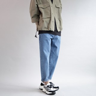 남성용 데일리 베이직 9부 테이퍼드 진 상품 이미지