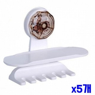 욕실 벽 흡착형 칫솔걸이-색상랜덤 x5개 say*6245Pe