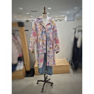 백화점 써스데이 아일랜드 패턴 후드 롱 점퍼 T244MJP232W1 아울렛