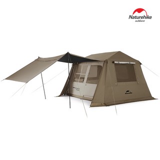 네이처하이크 빌리지 6.0 퀵오픈 텐트 자동 원터치 리빙쉘 쉘터 캐빈형, 브라운, 색상:브라운
