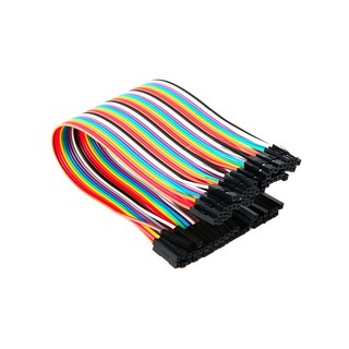 JK 브레드보드 점퍼선 점퍼 케이블 F/F 40P 와이어 암컷 아두이노 40가닥 DIY, 30cm, 10개입