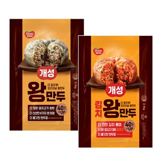[동원] 개성 왕만두 1개+김치왕만두 1개, 2.1kg, 1세트