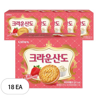 크라운산도 딸기 소, 81g, 18개