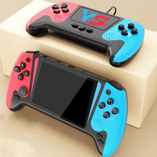 KDNC 미니게임기 휴대용 게임기 500게임 빈티지 클래식 크리에이티브 게임기, 레드블루(2인용)