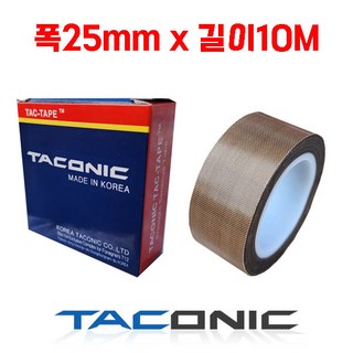 타코닉 테프론 테이프 6085 규격 판매 – 폭 25mm, 길이 10M, 1개 열선테이프