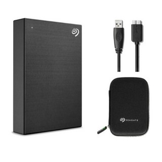 씨게이트 One Touch HDD 외장하드 데이터복구+암호화 기능+파우치+USB케이블, 4TB, 블랙 색상