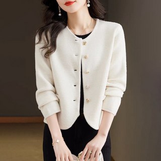 ASURE 여자 패션 코트 쇼트 니트 카디건