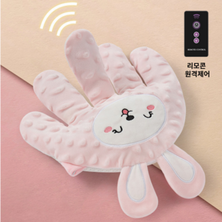 힐링마켓 울음그만! 토닥토닥 잠재우는 진정 손바닥, 핑크토끼보아원단(추천), 1개