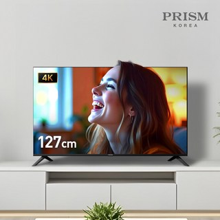 [25년형] 프리즘 50인치 TV CP50G5 127cm 구글5.0 스마트 4K UHD TV 2년 무상보증, 단순배송상품, 스탠드형, 50인치(127cm)