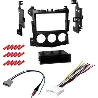 카체 KIT423 번들 닛산용 카스테레오 설치 키트 포함 2009 2018 대시 마운팅 단일 더블딘 라디오 수신기용 하니스 4개 품목, 1개