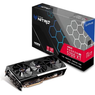 사파이어 테크놀로지 11293-03-40G 라데온 니트로 RX 5700 XT 8GB GDDR6 듀얼 HDMI DP OCUEFI PCIe 4.0 그래픽 카드갱신, Graphics Card, 1개