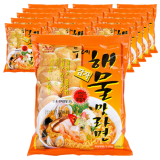 [새롬식품] 해물라면 감자면 쫄깃한라면 110g 20봉, 40개