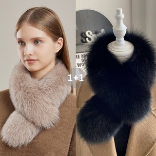 [1+1]밍크 에코퍼 넥워머 페이크퍼 목도리(색상교차가능) 상품 이미지