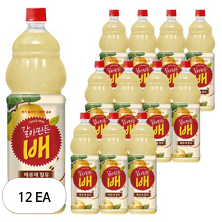갈아만든배 주스 해태 1.5l x12 식자재 업소용 식재료 식당용 대용량 단체 급식용, 12개