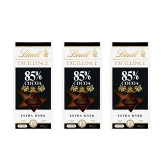 린트 다크 85% 초콜릿 블럭 Lindt Excellence Chocolate Block, 3개, 100g