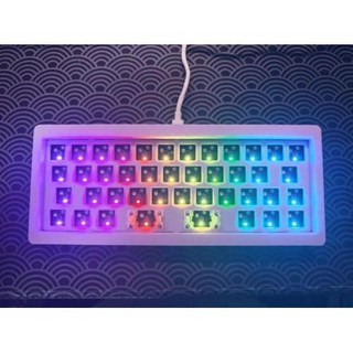 스왑 3D 미니 유선 40 공학적 RGB MiFuny 맞춤형 게이밍 키트 키보드 인쇄 PC VAIL 게이머 42 인체 QMK, No switch keycaps, Purple kit