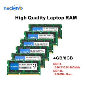 TECMIYO 노트북 메모리 RAM DDR3 4GB 1600MHz 1.35V PC3 PC3L-12800S 그린, 1개