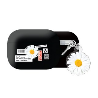 데이지라벨 에어팟 에어팟프로 시리즈 하드 케이스 키링 세트, 데이지라벨-001, AirPods(4세대), 1개