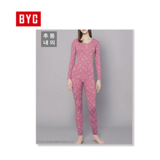 BYC 80수 양면나염레이스 여상하 여자내의셋트