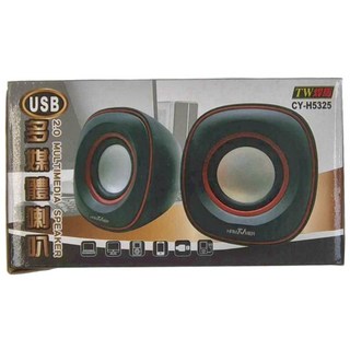 TWHAMMER 焊馬 USB多媒體喇叭 2.0多媒體音箱 3W x 2 輸出功率 3.5mm音源輸入端子, CY-H5325