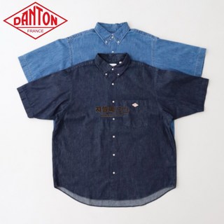 단톤 24SS 남성 데님 버튼 다운 반팔 셔츠 인디고 2컬러