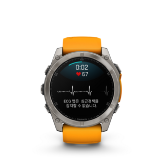 가민 피닉스 8 AMOLED 아웃도어 스마트워치, 오렌지, 51mm, GPS + 블루투스