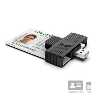 USB 유형 c 스마트 카드 판독기 메모리 ID 은행 EMV 전자 DNIE dni 시민 sim cloner 커넥터 어댑터 Mac OS Windows, CR318-USB, 하나
