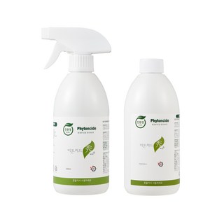 [피톤치드수] 편백나무 피톤치드 방향제 탈취제 500ml 스프레이 1개+ 500ml 리필 1개, 2개
