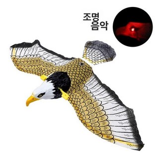 날아다니는 새 고양이 개박하 장난감 강아지, 1개, 독수리-유음+눈에 불빛