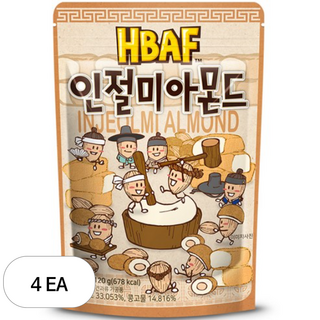 바프 인절미 아몬드, 120g, 4개